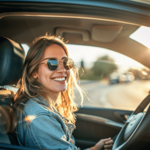 the girl in the car